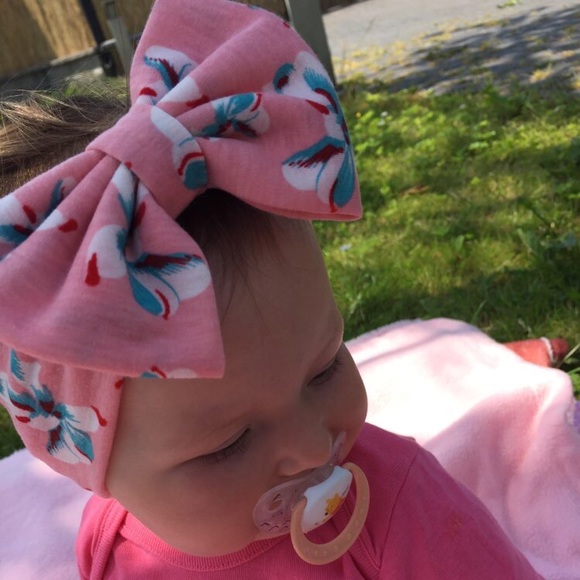 Spring floral head wrap band, Boutique🎀Floppy bow🎀 - Picture 7 of 7